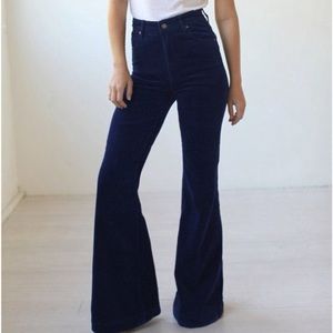 new Rollas Eastcoast corduroy flares midnight